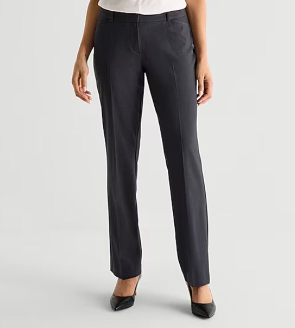 Liz Claiborne Career Audra Womens Classic Charcoal Heather 12T Pants